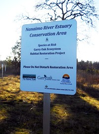 sensitive habitat sign